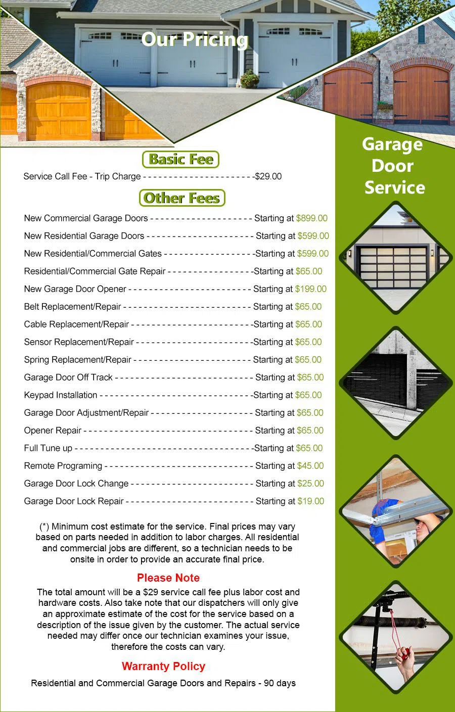 Galaxy Garage Door Service West Palm Beach, FL 561-990-1274